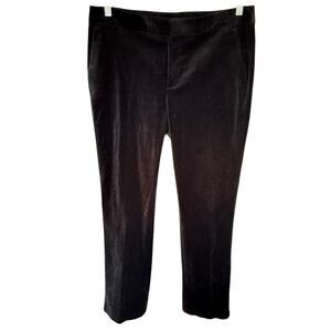 Lauren Ralph Lauren Women's Stretch black Velvet Pants Whimsigoth Officesiren 10